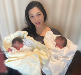 마츠노이 미야비(=하라 사오리), 지난 2월 쌍둥이 딸 출산!