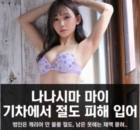 나나시마 마이 기차에서 절도 피해, 범인은 캐리어 속 물품을 절도 후 남은 옷에는 체액을 묻혀..