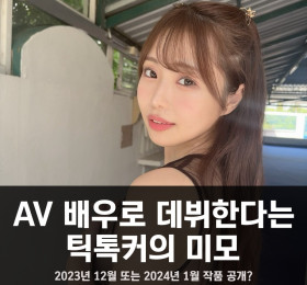 AV 배우로 데뷔한다는 틱톡커.. 노이즈 마케팅 VS 진심 논란