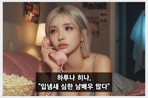 하루나 히나, 요즘 입냄새 심한 남배우 너무 많다. 불만 토로
