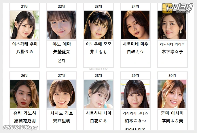 2026년 04월 AV 여배우 순위 TOP 50 - BOOKMATE 월간 판매 부문 - 1