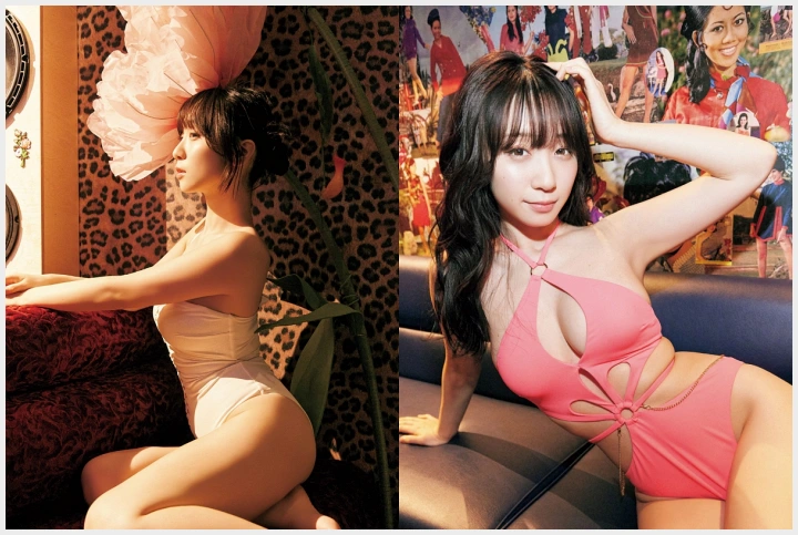 이오리 모에, 아찔한 레트로 수영복 화보로 압도적 볼륨감 과시 - 2