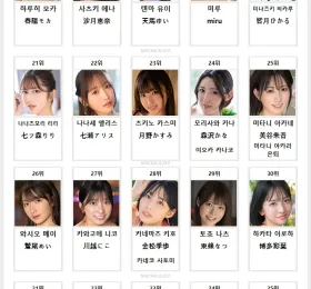 2026년 05월 AV 여배우 순위 TOP 50 - MissAV 월간 스트리밍 부문