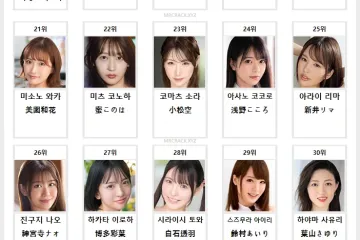 2026년 07월 AV 여배우 순위 TOP 50 - BOOKMATE 월간 DVD 판매 부문