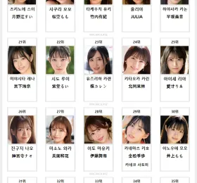 2026년 09월 AV 여배우 순위 TOP 50 - FANZA 월간 DVD 판매 부문